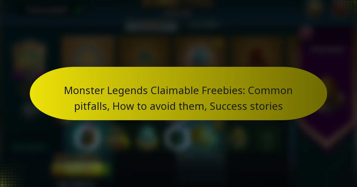 Monster Legends Claimable Freebies: Common pitfalls, How to avoid them, Success stories