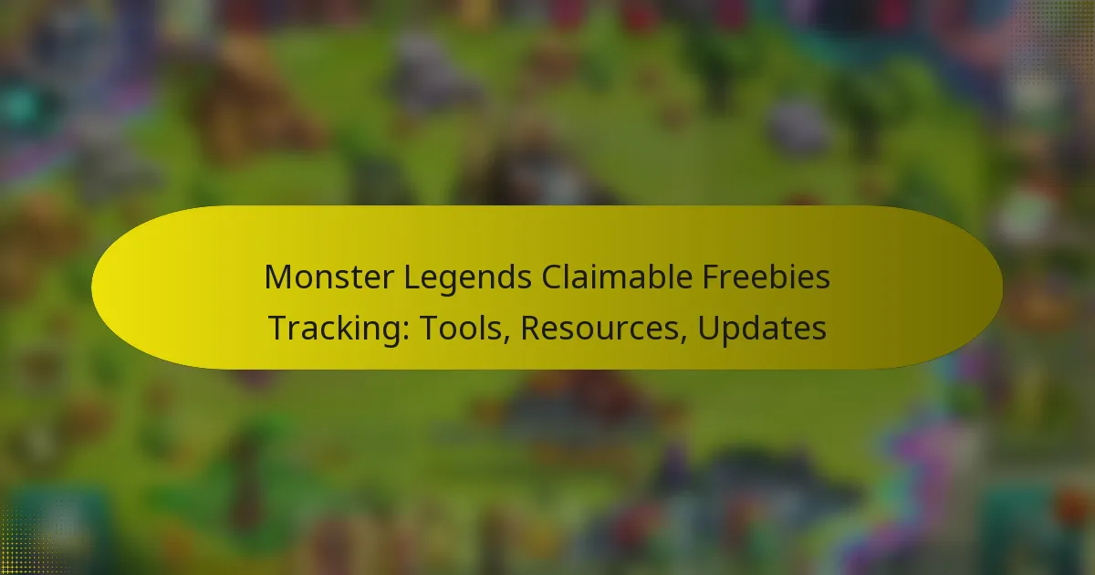 Monster Legends Claimable Freebies Tracking: Tools, Resources, Updates