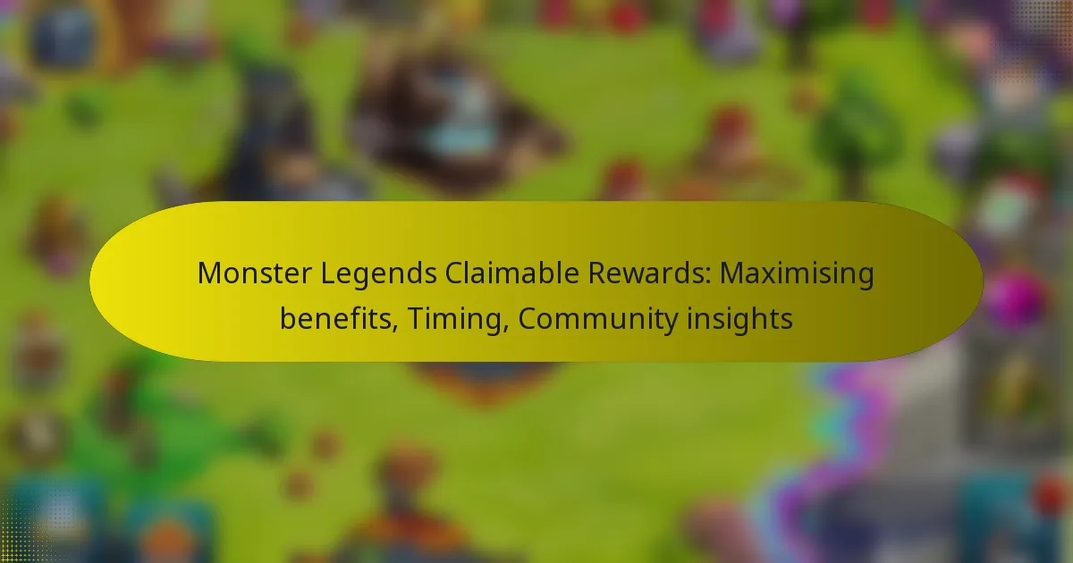 Monster Legends Claimable Rewards: Maximising benefits, Timing, Community insights