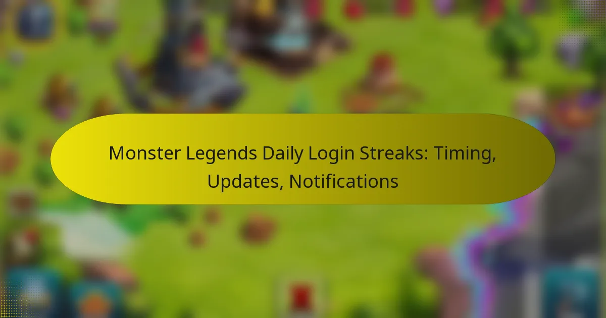 Monster Legends Daily Login Streaks: Timing, Updates, Notifications