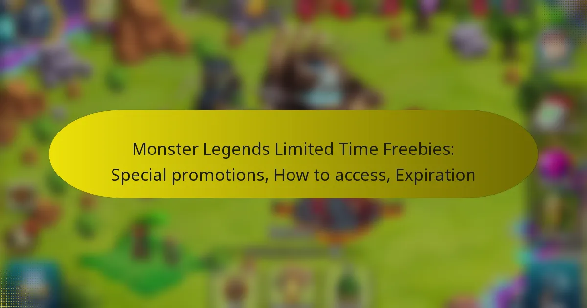 Monster Legends Limited Time Freebies: Special promotions, How to access, Expiration