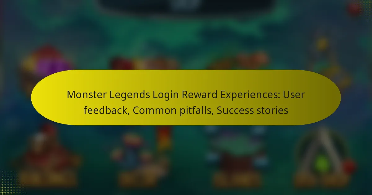 Monster Legends Login Reward Experiences: User feedback, Common pitfalls, Success stories
