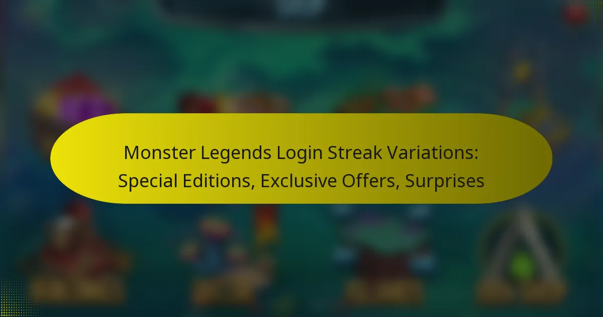 Monster Legends Login Streak Variations: Special Editions, Exclusive Offers, Surprises