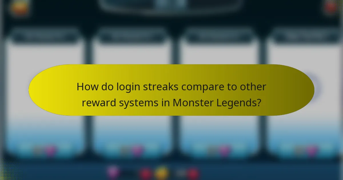 How do login streaks compare to other reward systems in Monster Legends?