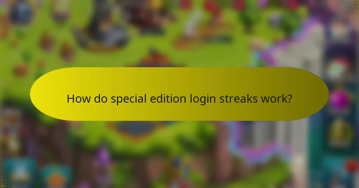 How do special edition login streaks work?