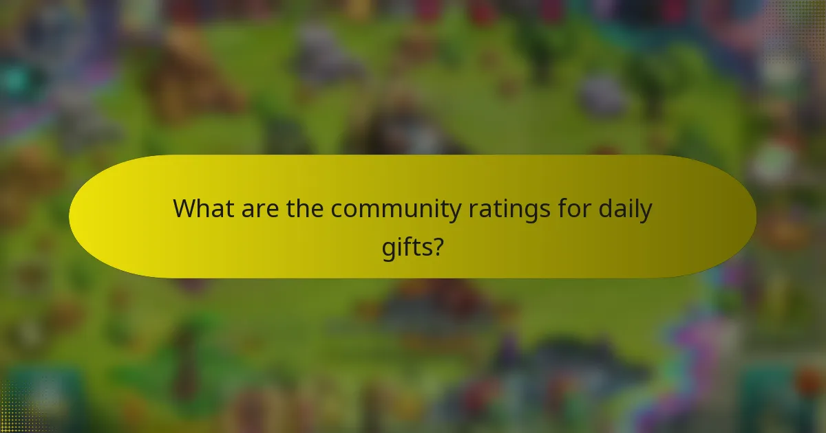 What are the community ratings for daily gifts?