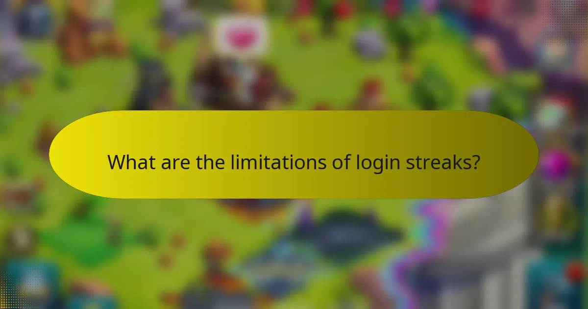 What are the limitations of login streaks?